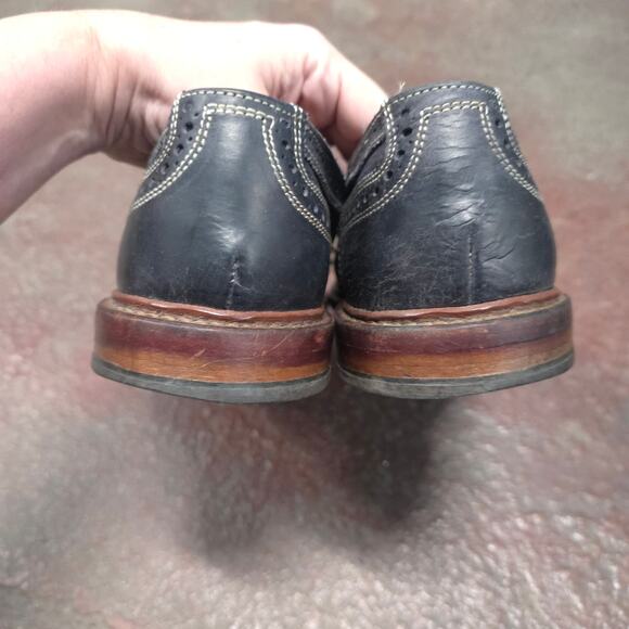 Allen Edmonds Men Size 11.5 D Neumok Blue Leather Wingtip Oxfords Dress Shoe main image 2